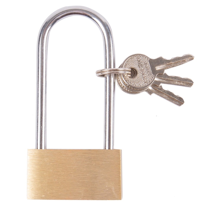4cm Brass Long Shackle Padlock