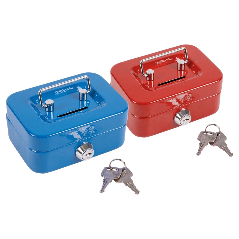 Assorted 11.5cm Metal Cash Box