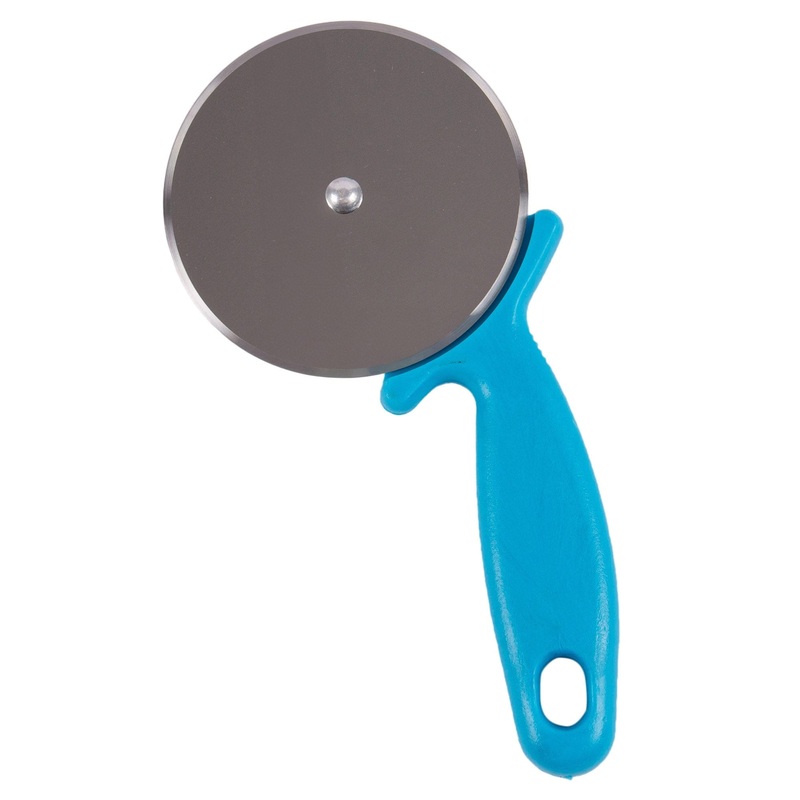 Blue 9.5cm Stainless Steel Pizza Cutter