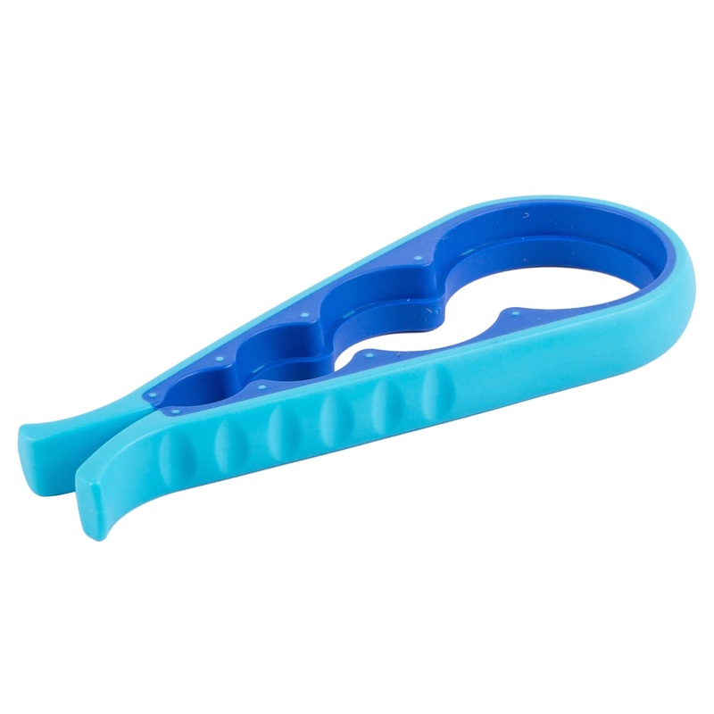Blue Plastic 4-in-1 Multi Jar & Bottle Opener