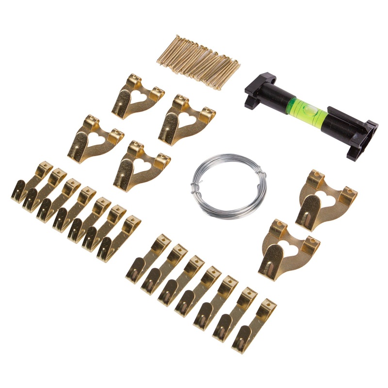 Brass Metal Picture Hanging Kit