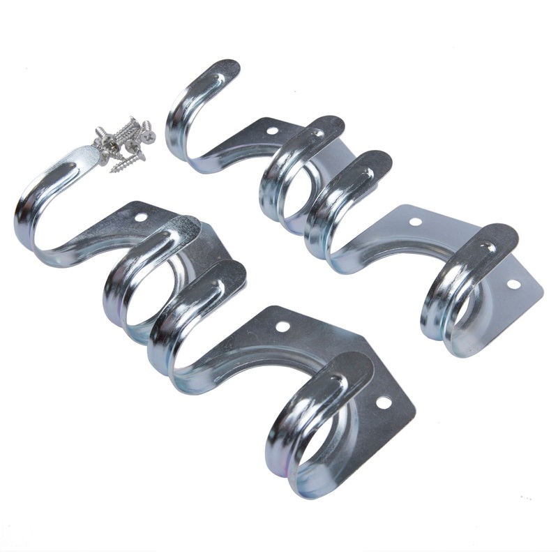 Carbon Steel Tool Storage Hooks - Pack of 4