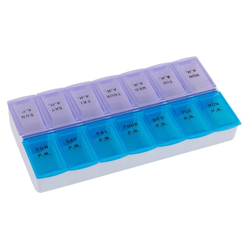 Multicolour 7-Day Pill Box - 2-a-Day