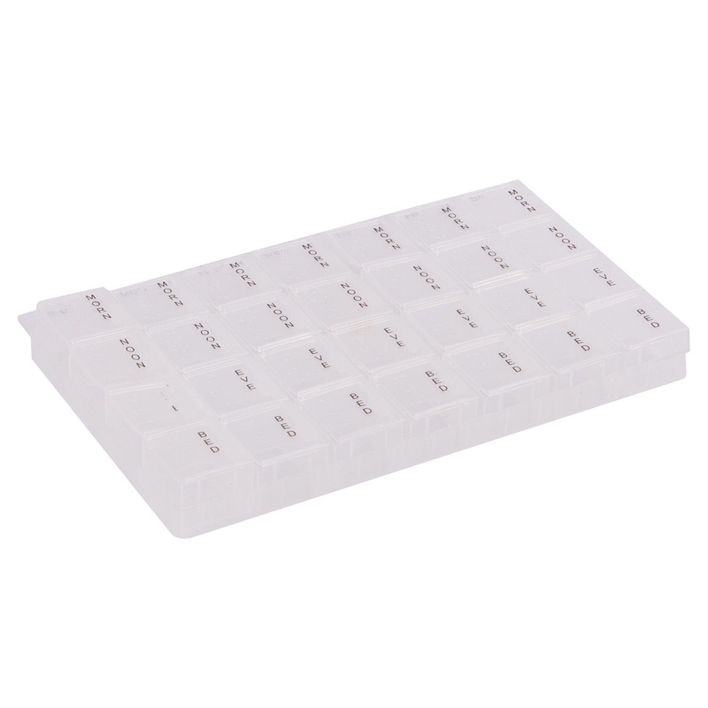 White 7-Day Pill Box - 4-a-Day