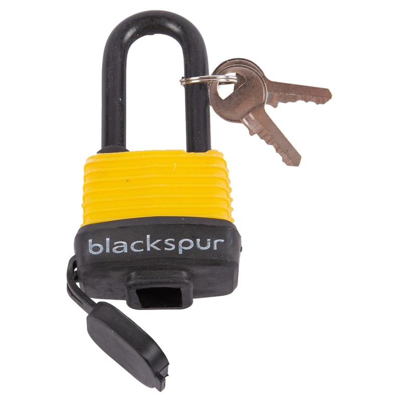 Yellow 4cm Long Shackle Laminated Steel Weatherproof Padlock
