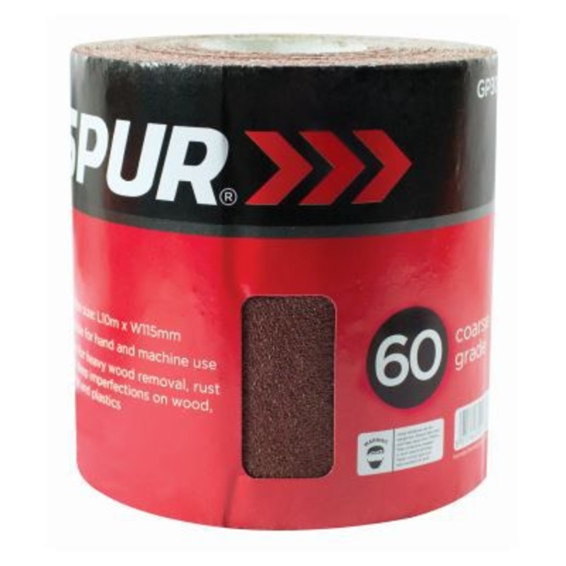 10m x 11.5cm P60 Sandpaper Roll