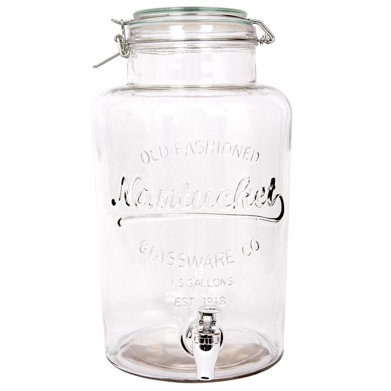 6.5L Glass Drinks Dispenser with Tap