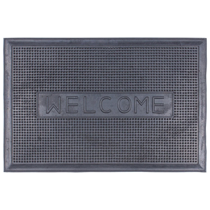 60cm x 40cm Welcome Heavy Duty Rubber Door Mat