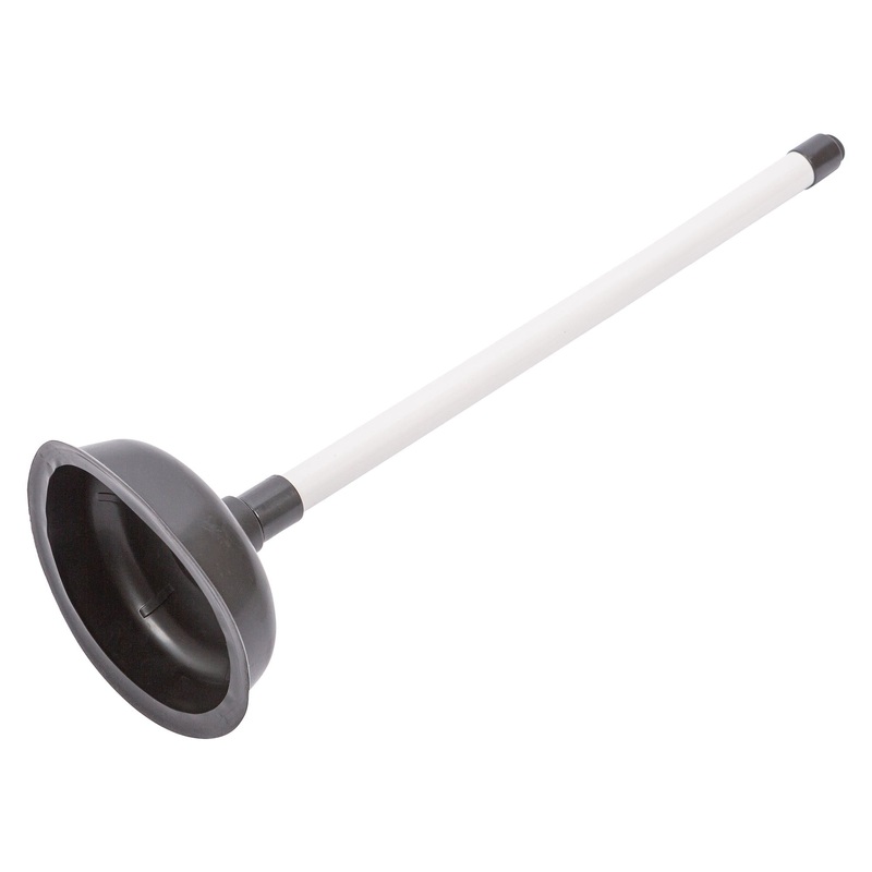 Black 14cm Plunger with Plastic Handle