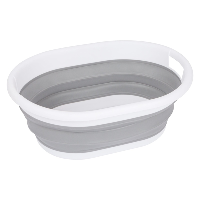 Grey 22L Collapsible Laundry Basket