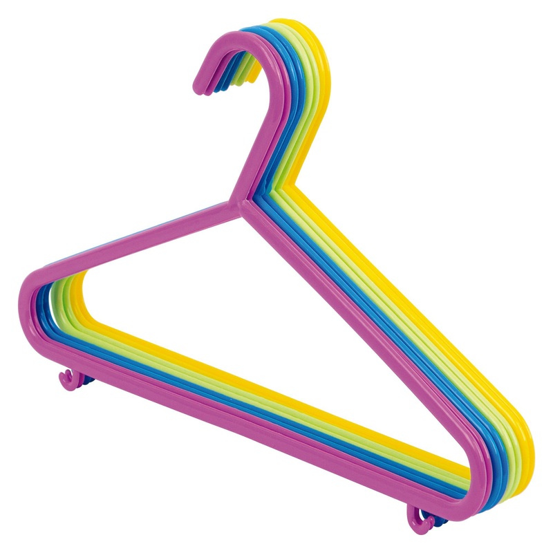 Multi Plastic Children's Hangers - Pack of 8