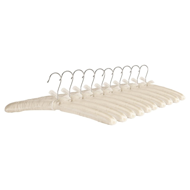 Padded Satin Clothes Hangers - Pack of 10