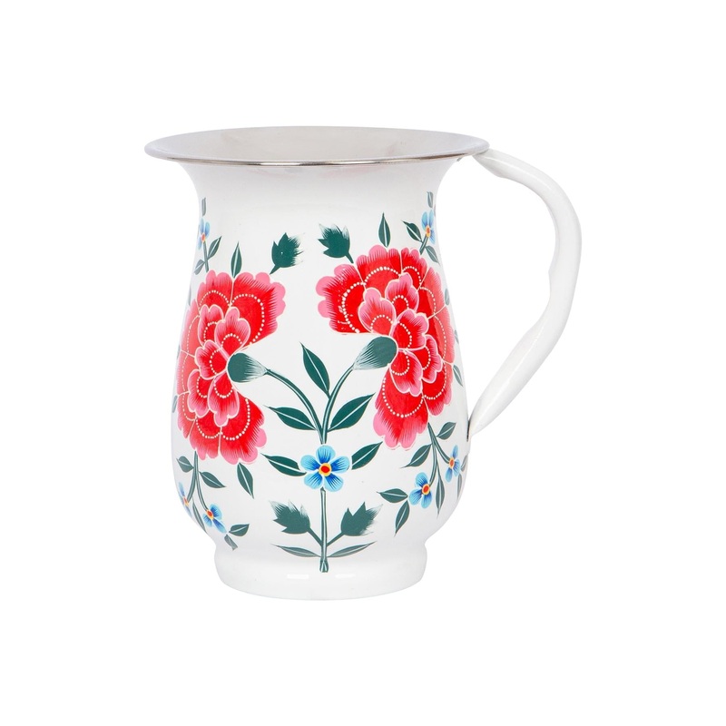 Peony 1.7L Hand-Painted Picnic Water Jug