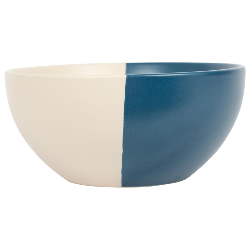 16.5cm Colour Block Stoneware Cereal Bowl