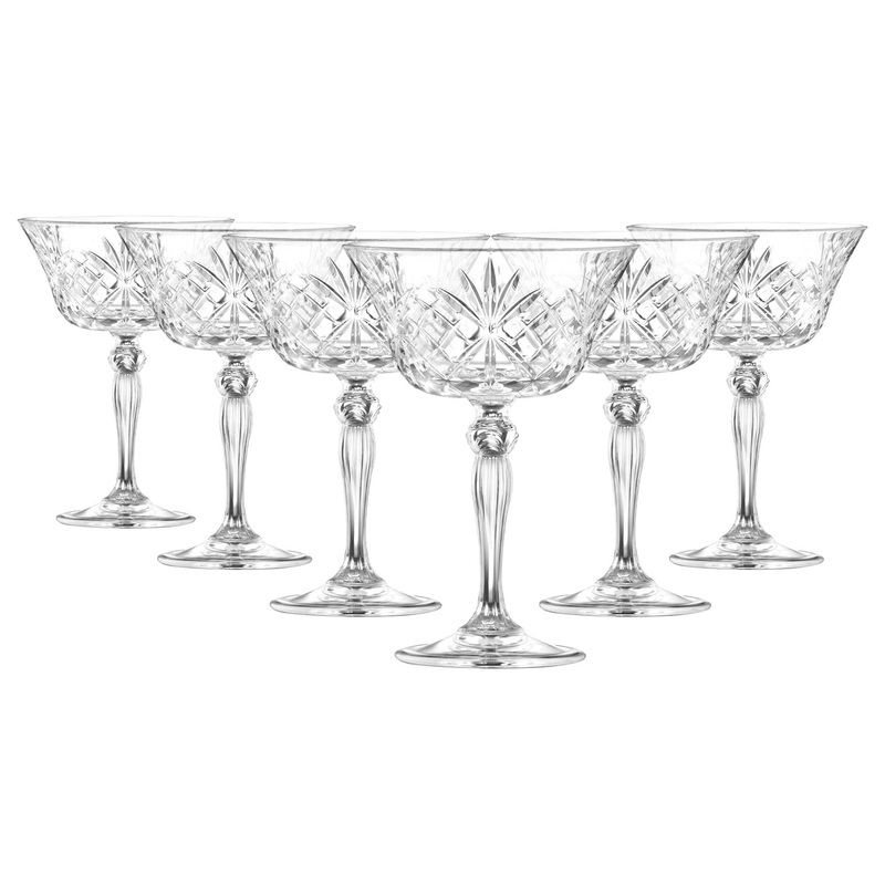 260ml Melodia Glass Champagne Saucers - Pack of 6