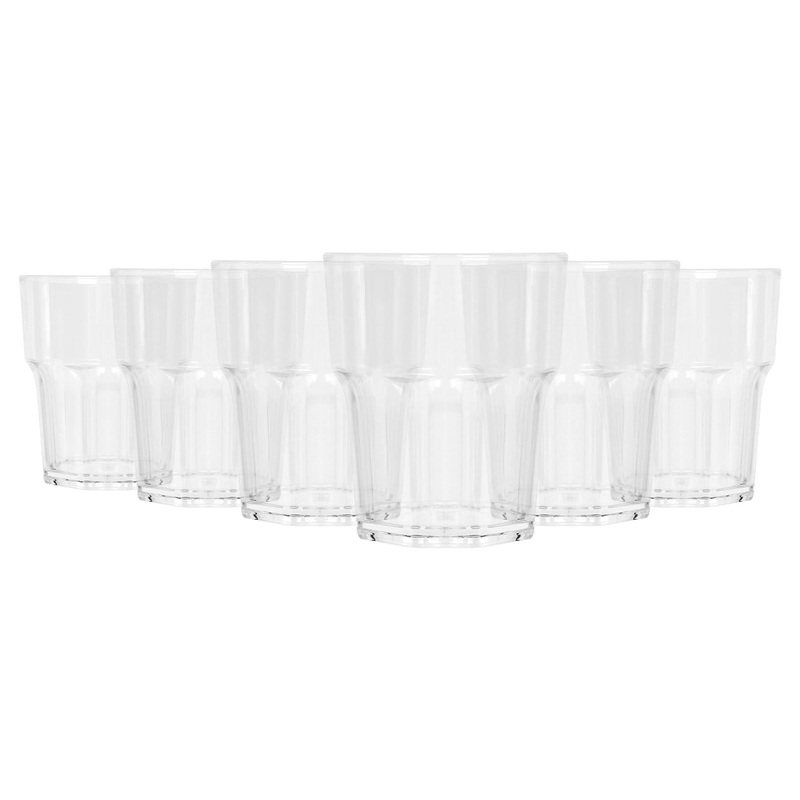 260ml Reusable Plastic Tumblers - Pack of 6