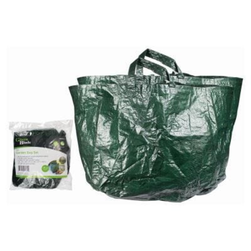 2pc Green 74L Garden Waste Bag Set