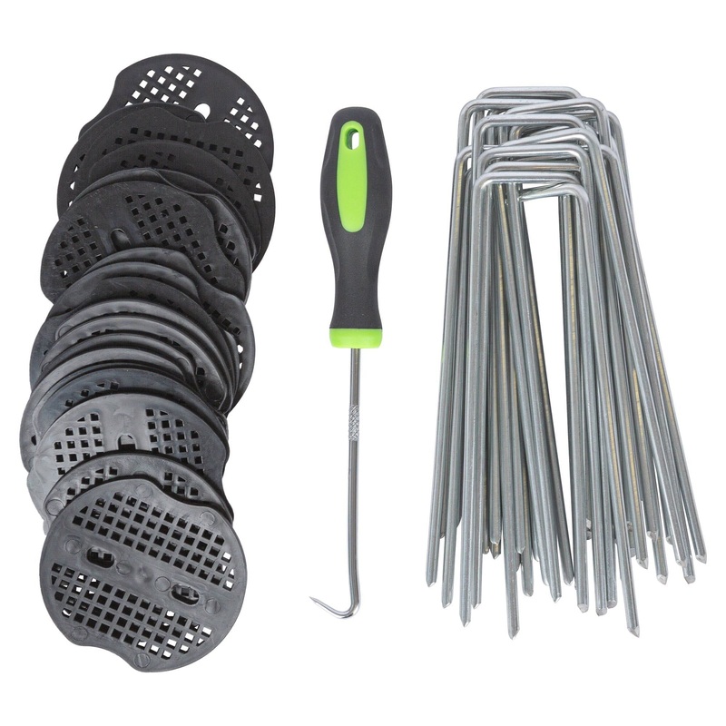 40pc 3mm Weed Membrane Peg Fixing Set with Removal Tool