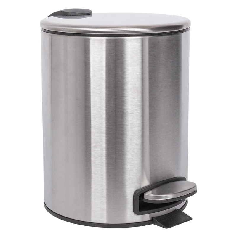 5L Round Stainless Steel Pedal Bin