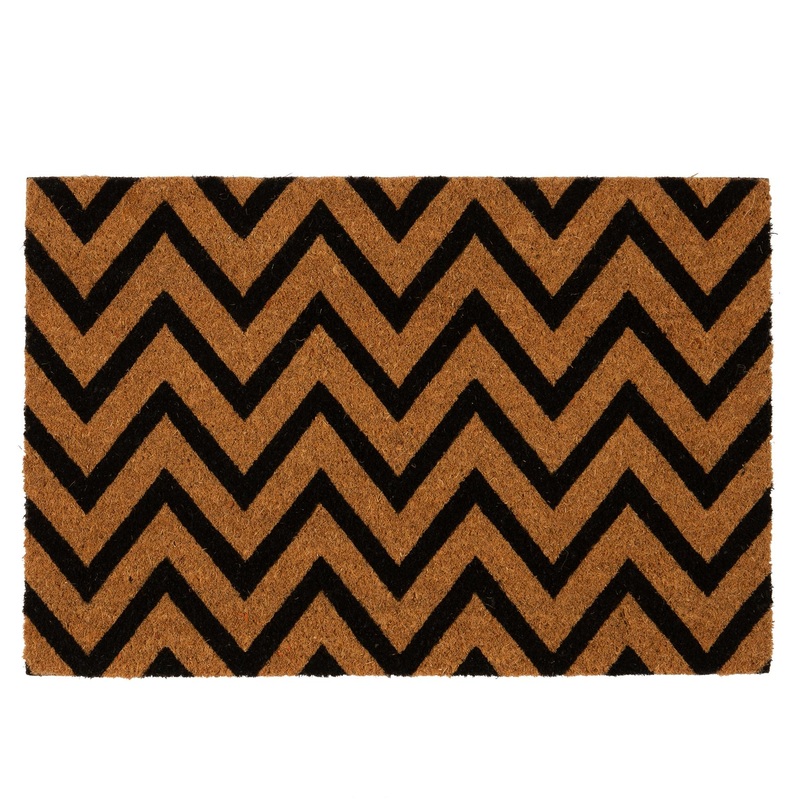 60cm x 40cm Zig Zag Coir Door Mat
