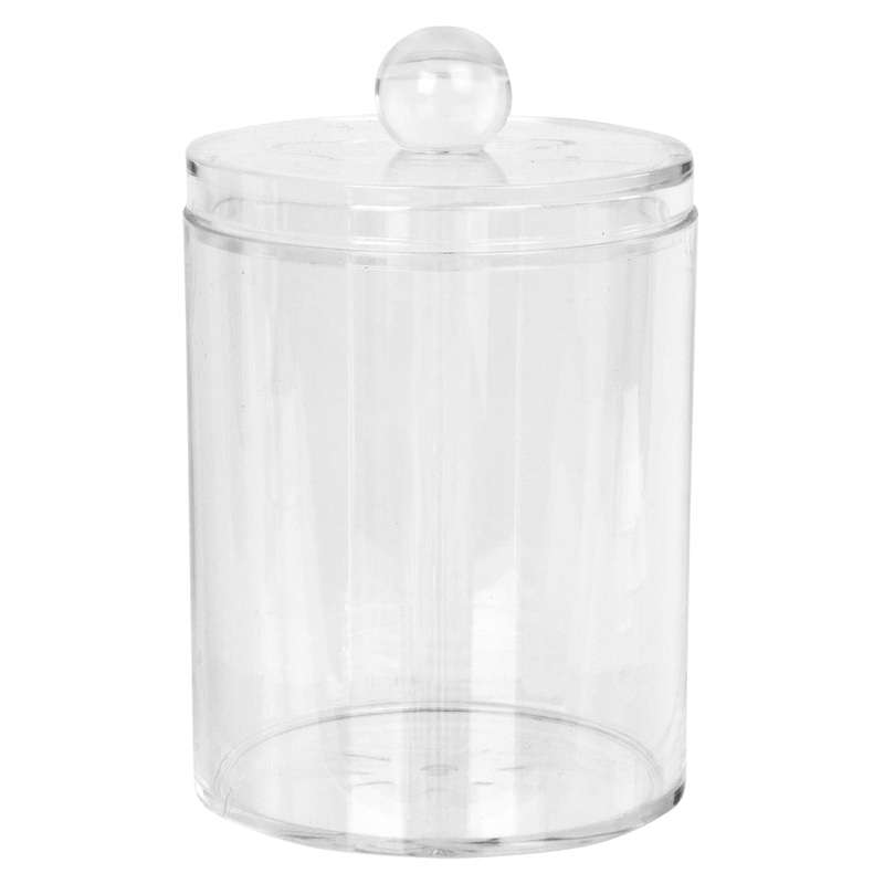 Bathroom Canister with Clear Lid