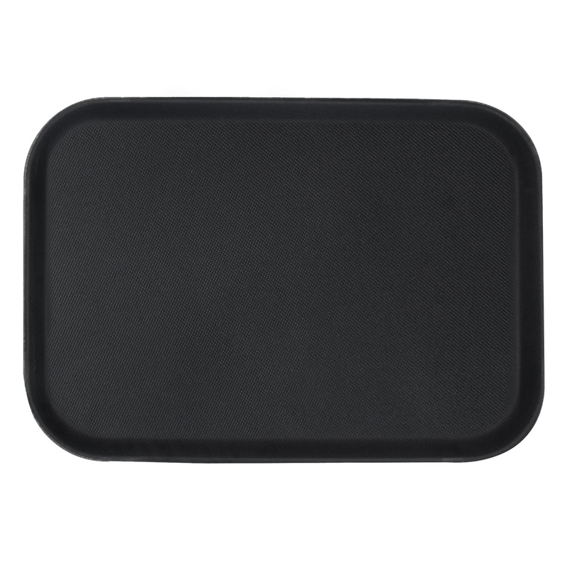 Black 66cm x 45.5cm Rectangle Non-Slip Serving Tray