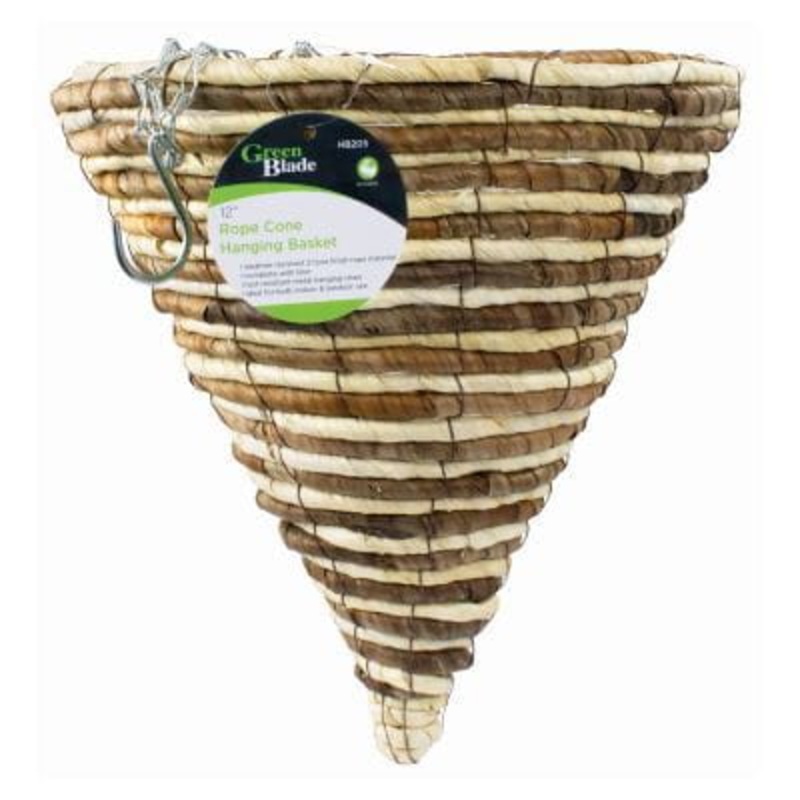 Rope Cone Hanging Basket - 30cm