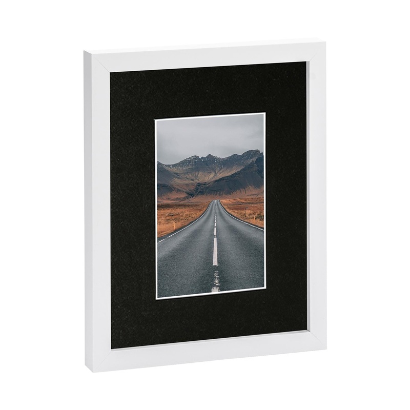 White 8" x 10" Photo Frame with 4" x 6" Mount