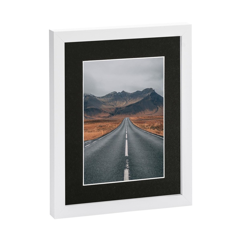 White 8" x 10" Photo Frame with 5" x 7" Mount