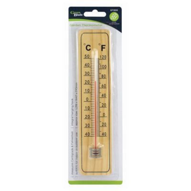 Wooden Garden Thermometer - 22cm