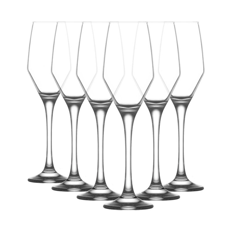 230ml Ella Glass Champagne Flutes - Pack of Six