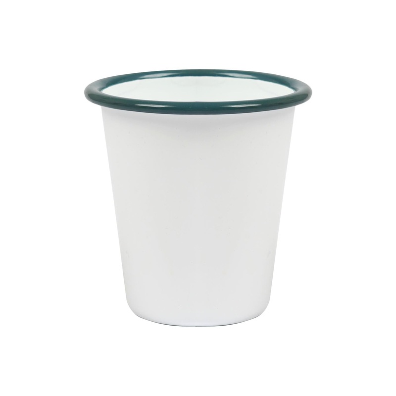 300ml White Enamel Tumbler