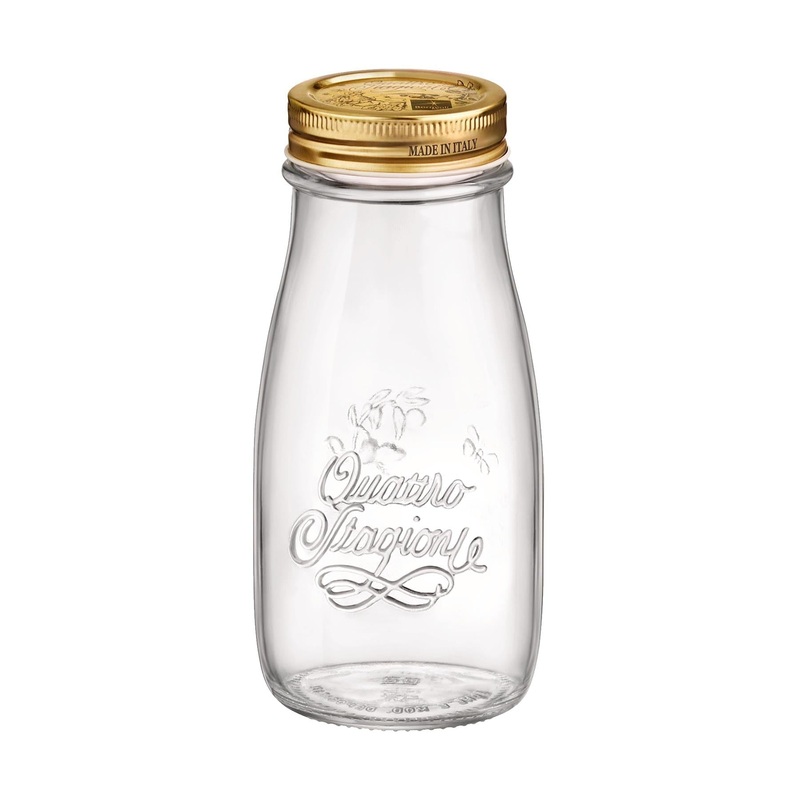 400ml Quattro Stagioni Glass Bottle with Screw Top Lid