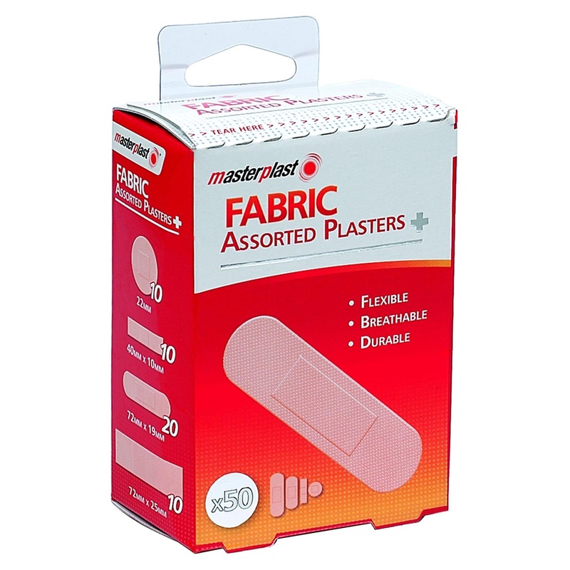 Assorted Fabric Plasters - Pack of 50