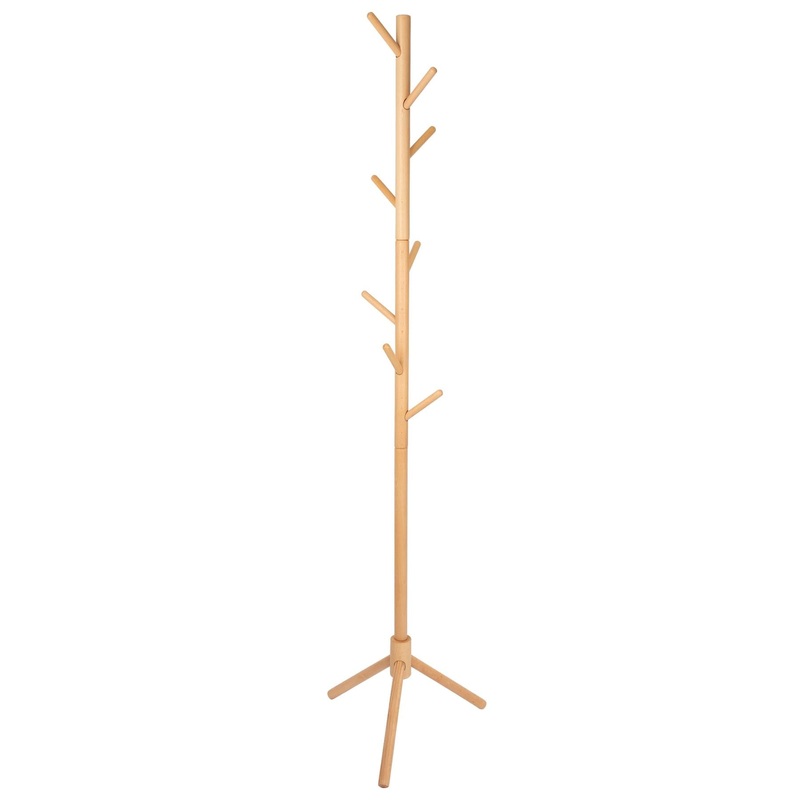 Free-Standing Wooden Coat Rack