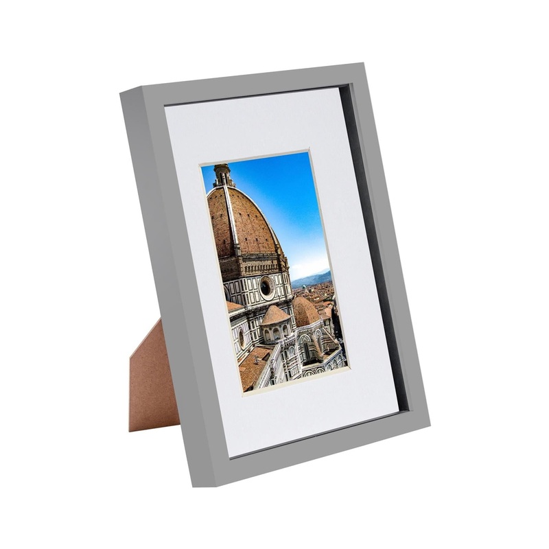 Grey A4 (8" x 12") 3D Shadow Box Frame with A5 Mount