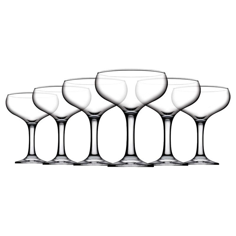 280ml Bistro Glass Champagne Saucers - Pack of Six