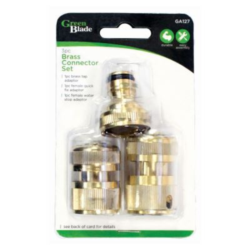 3pc Brass Connector Set