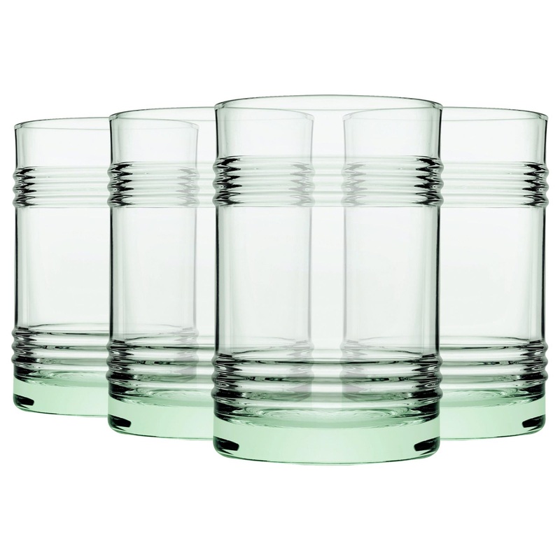 490ml Aware Tincan Recycled Highball Glasses - Green - Pack of Four