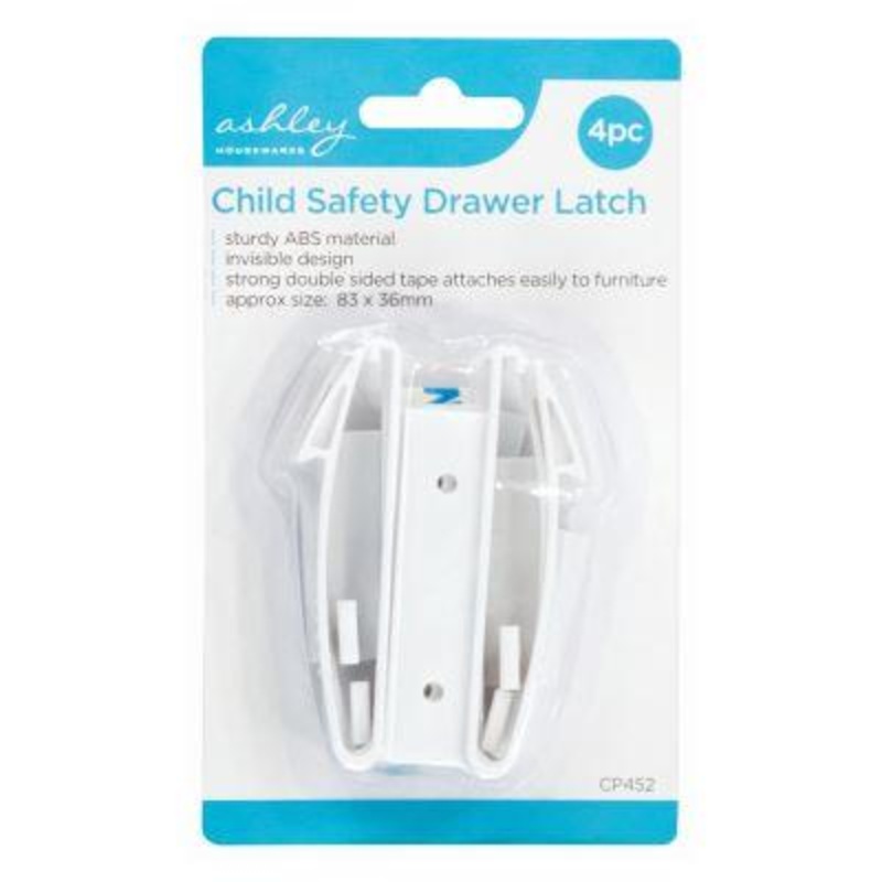 Child Safety Drawer Latches - Pack of Four