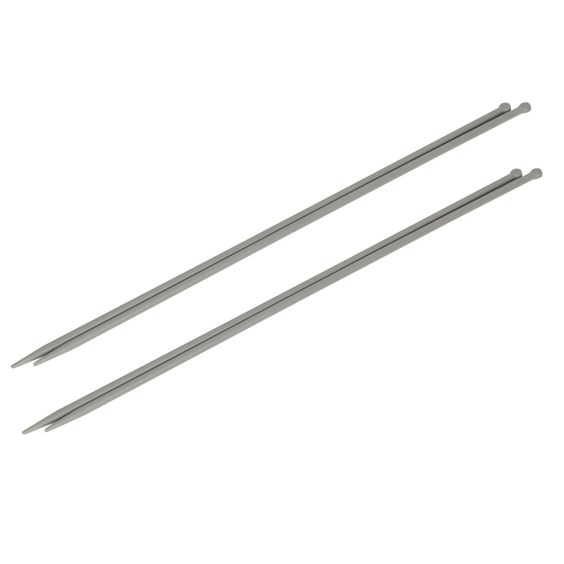 Knitting Needles - 4.5/5mm x 35cm - Grey - Pack of 4
