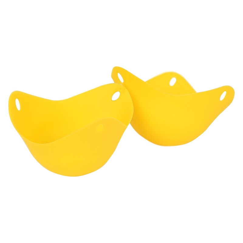 Silicone Egg Poachers - Yellow - Pack of 2
