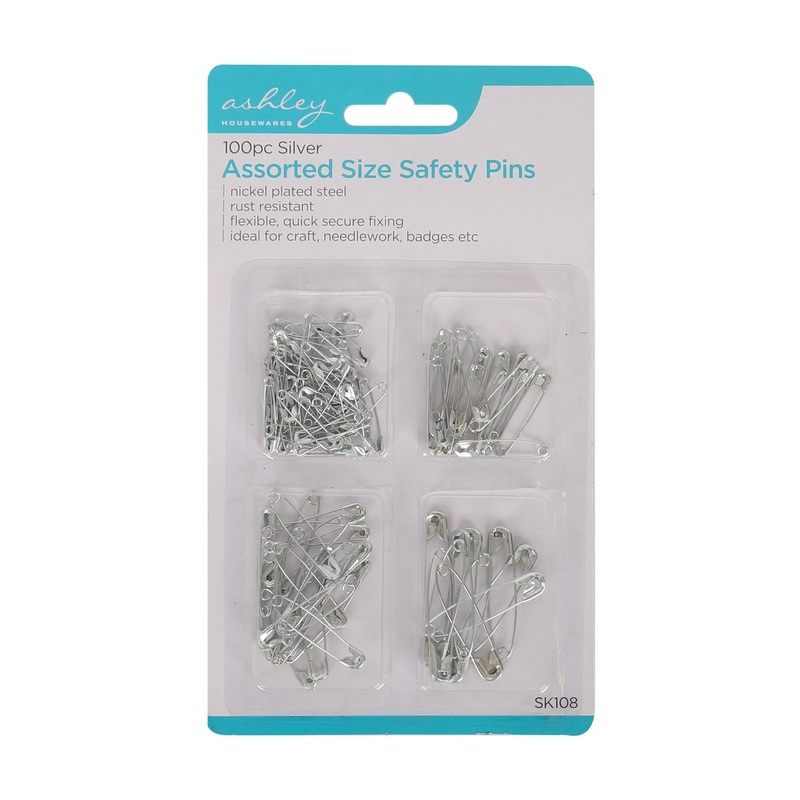 Steel Safety Pins - Assorted Sizes