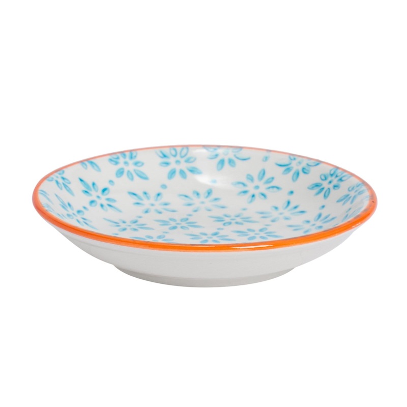 10cm Hand Printed Stoneware Sauce Dish
