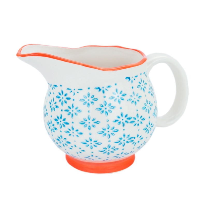 300ml Hand Printed Stoneware Jug