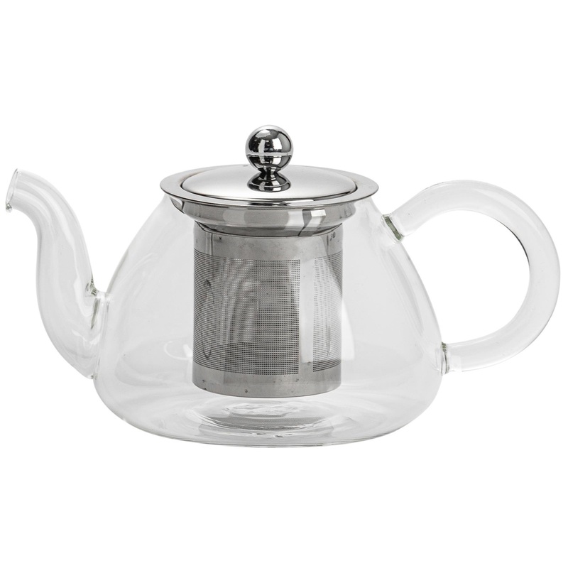 700ml Clear Glass Teapot with Stainless Steel Infuser