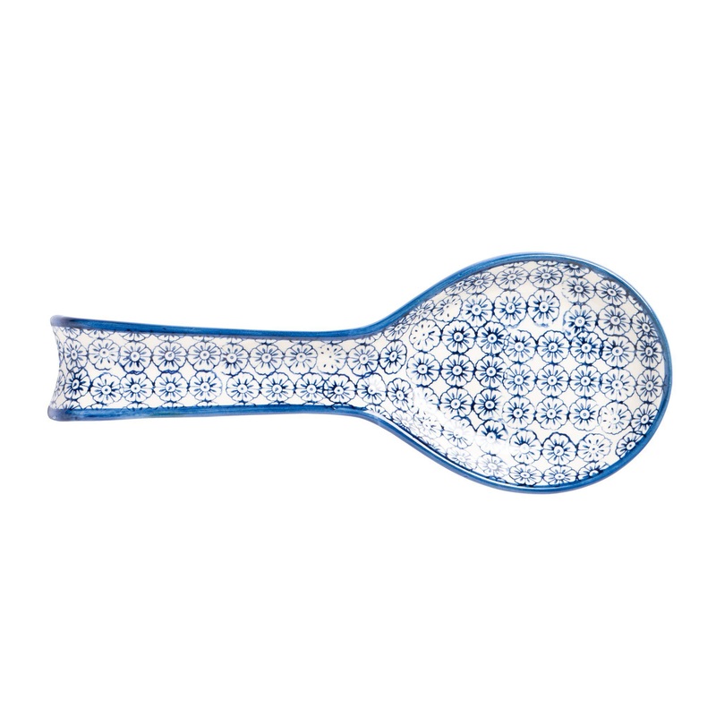 Hand Printed Stoneware Spoon Rest