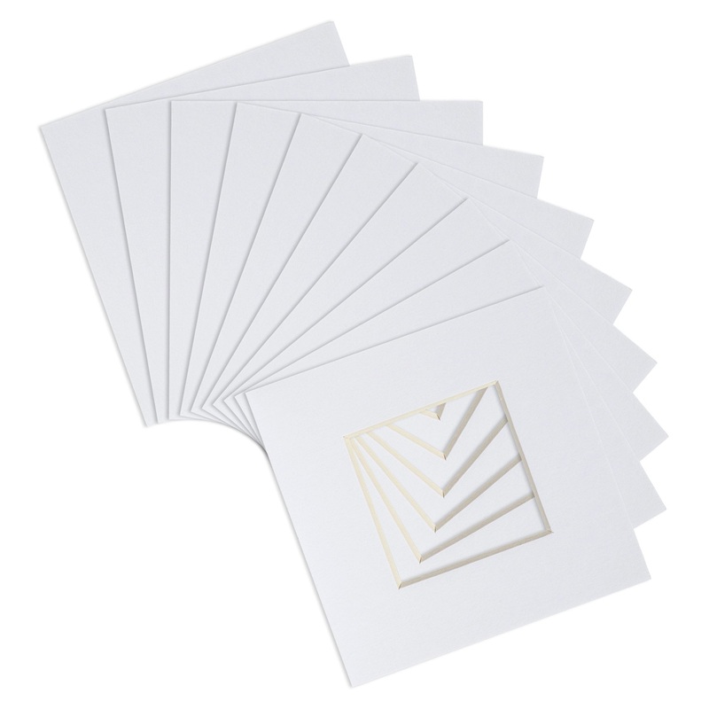 2" x 2" Picture Mounts for 4" x 4" Frame - Pack of 10