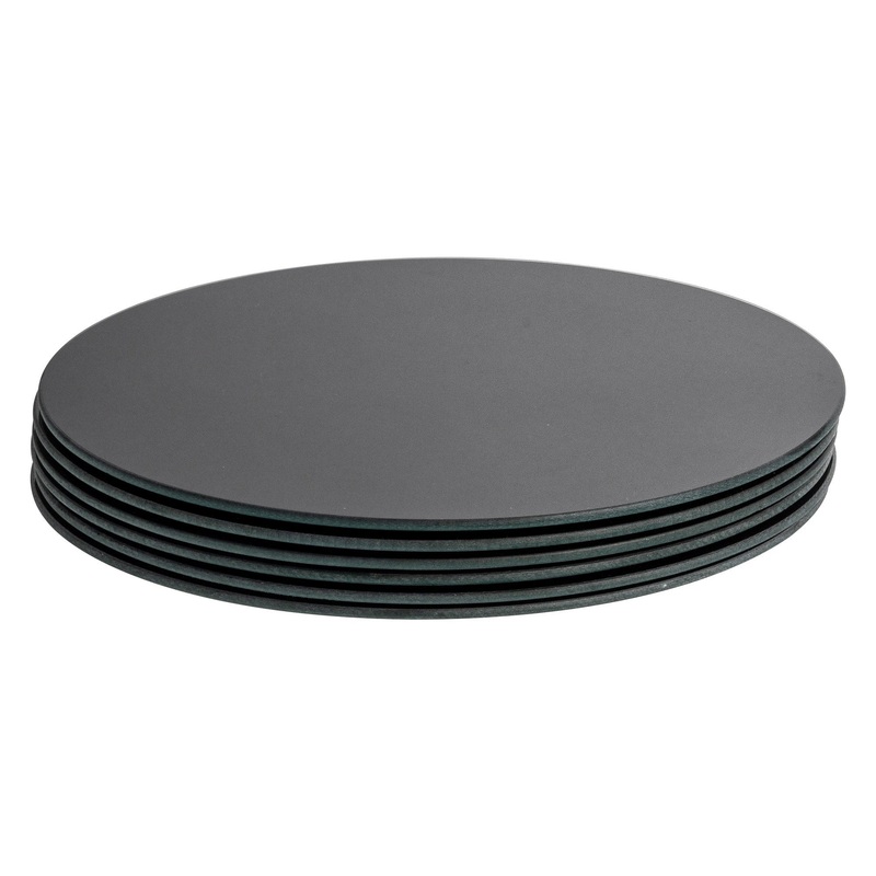 30cm Round Glass Placemats - Pack of Six