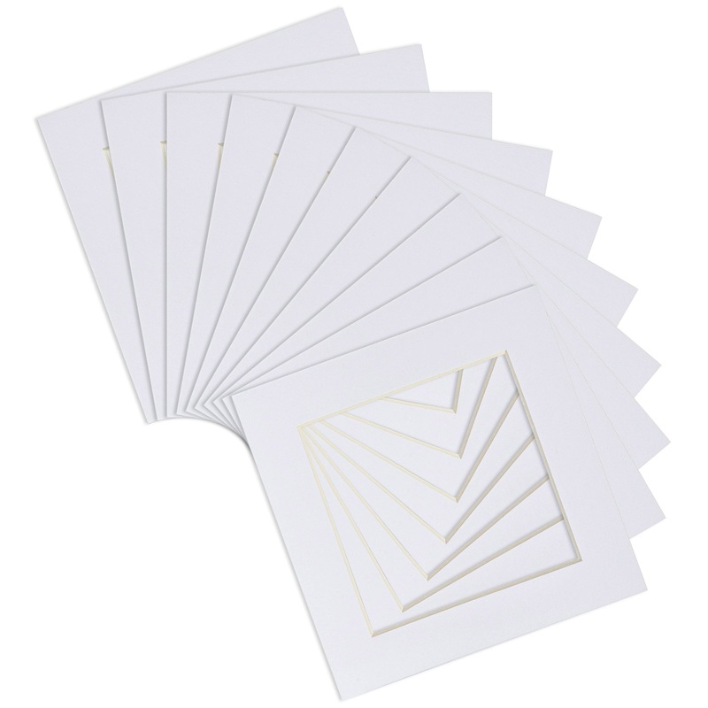 6" x 6" Picture Mounts for 8" x 8" Frame - Pack of 10